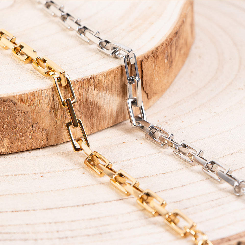 BRACCIALE A CATENA RETTANGOLARE
