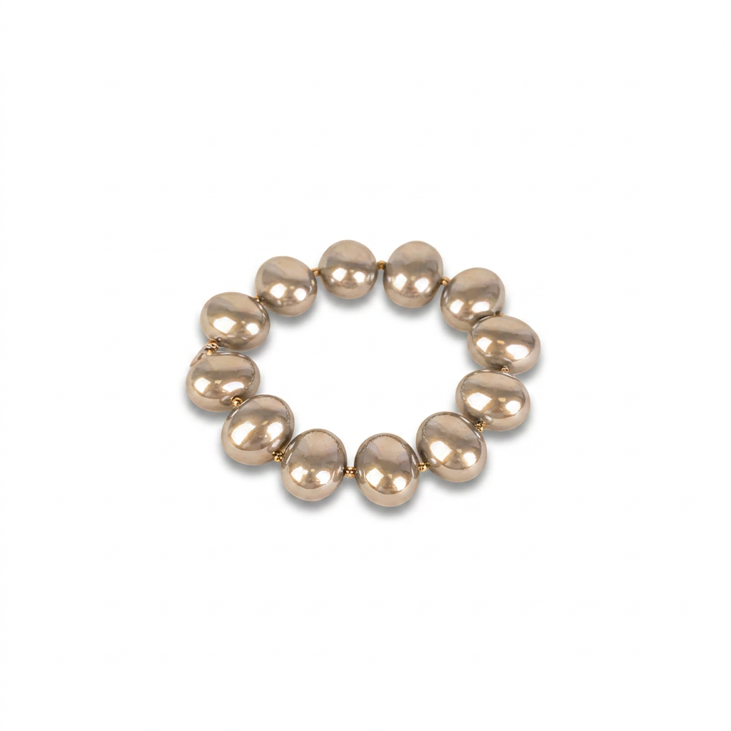 BRACCIALE ELASTICO CON PERLE OVALI