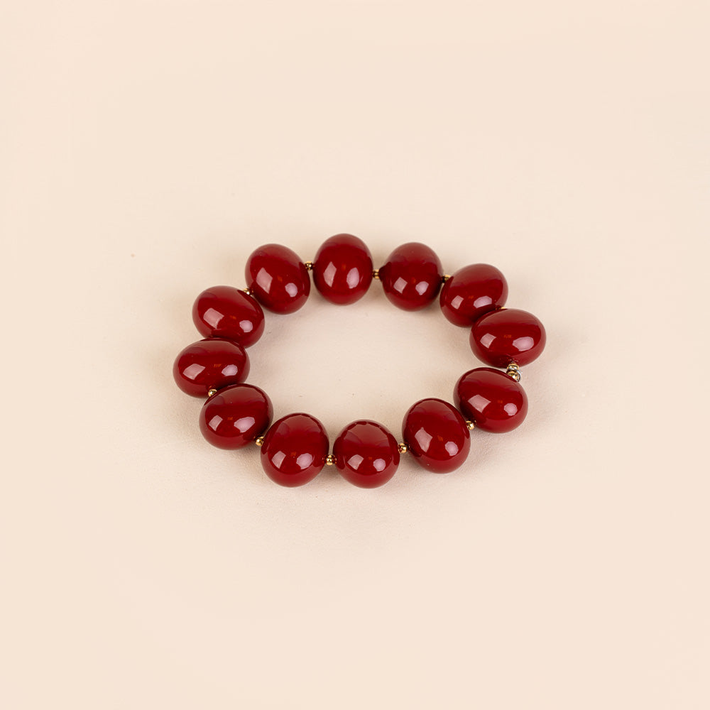 BRACCIALE ELASTICO CON PERLE OVALI