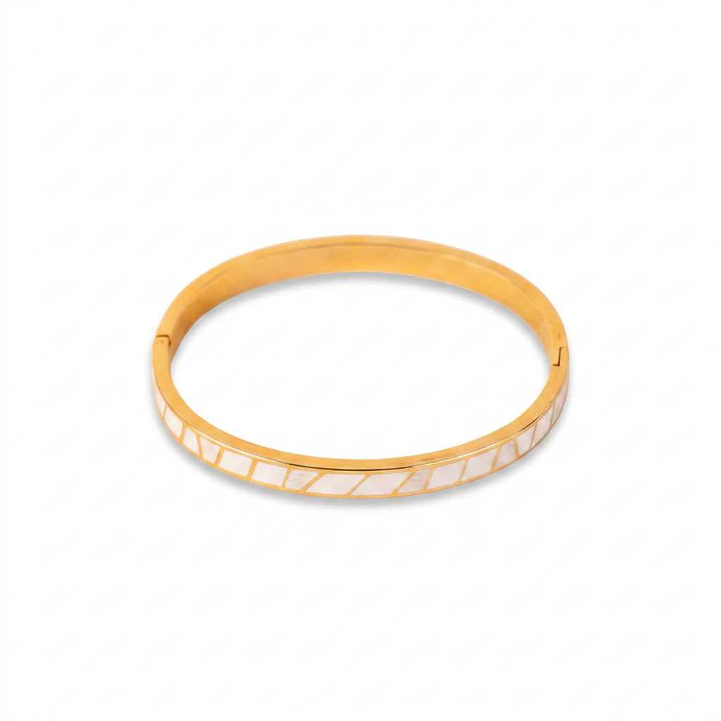 OVAL RIGID BRACELET WITH COLORFUL GEOMETRIC DETAILS