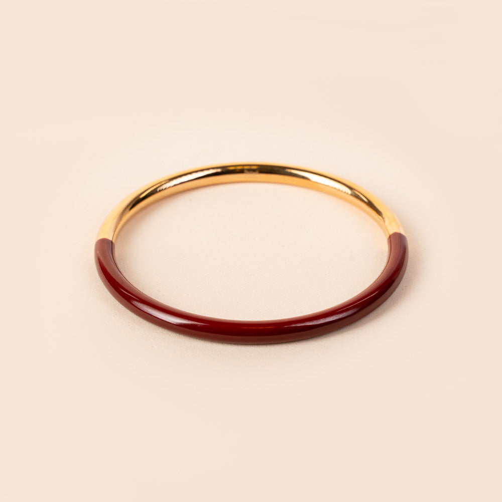 TWO-TONE BANGLE RIGID BRACELET