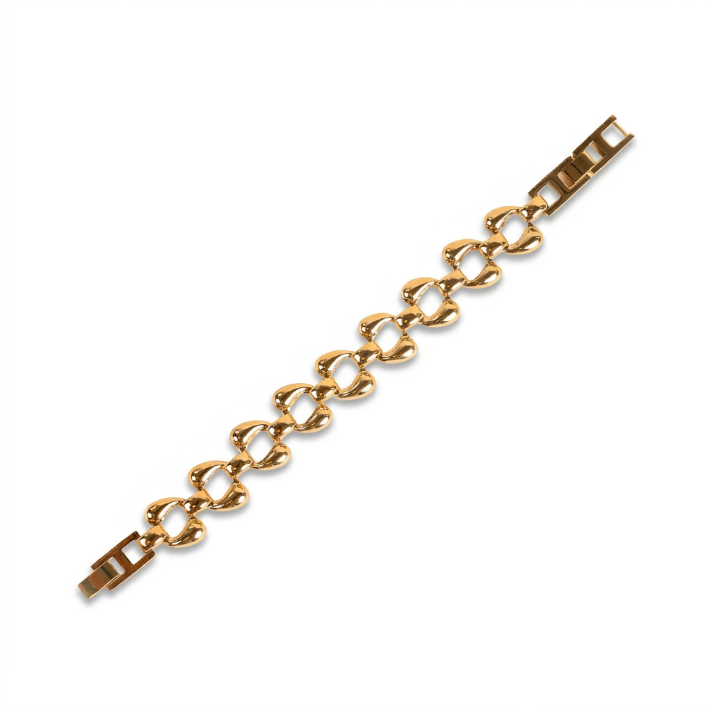 BRACELET WITH CURVED LINKS