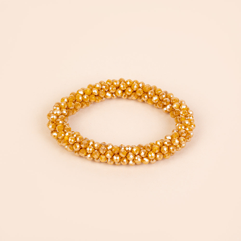 BRACCIALE ELASTICO CON CRISTALLI SFACCETTATI