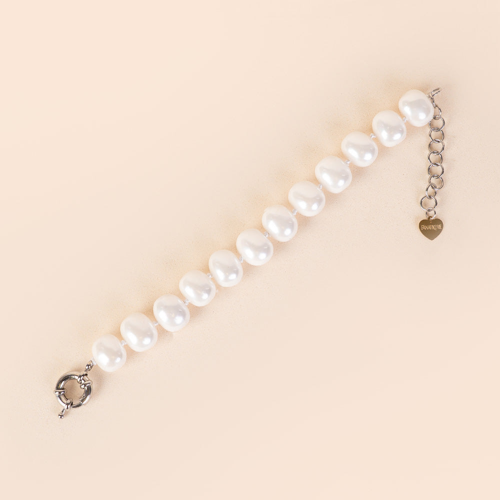 BRACCIALE CON PERLE OVALI