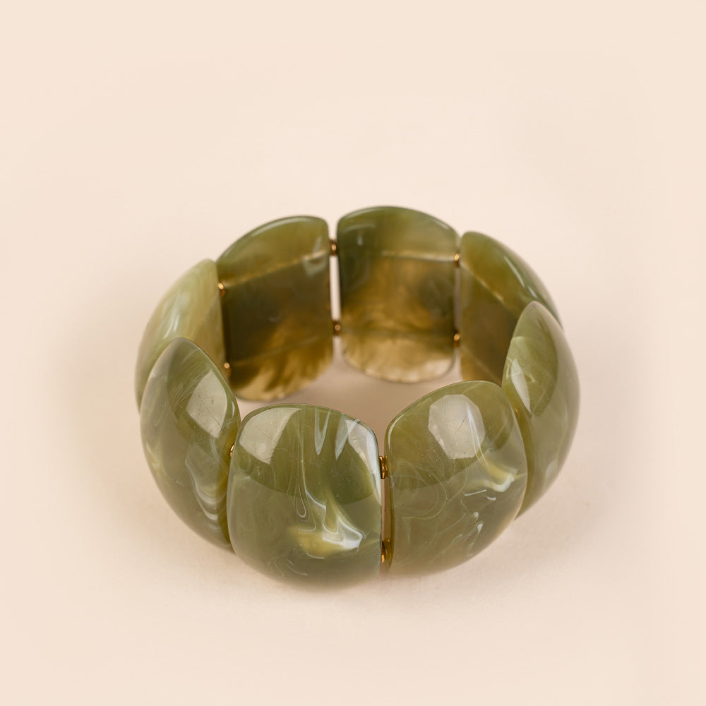 BRACCIALE ELASTICO CON UNITA' CURVE MARMORIZZATE GRANDI