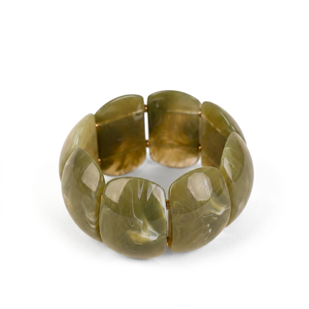 BRACCIALE ELASTICO CON UNITA' CURVE MARMORIZZATE GRANDI