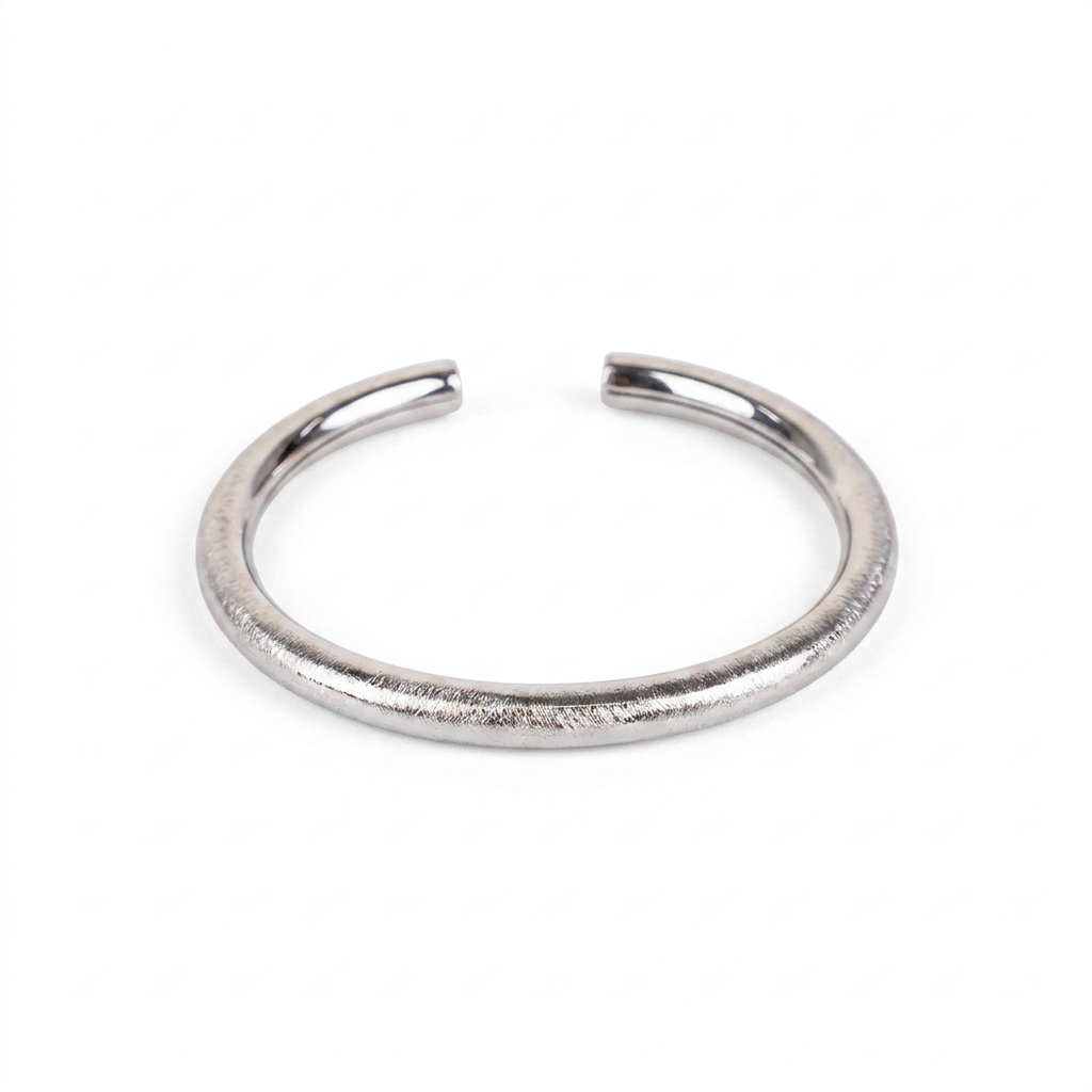 BRACCIALE RIGIDO  GRAFFIATO SATINATO