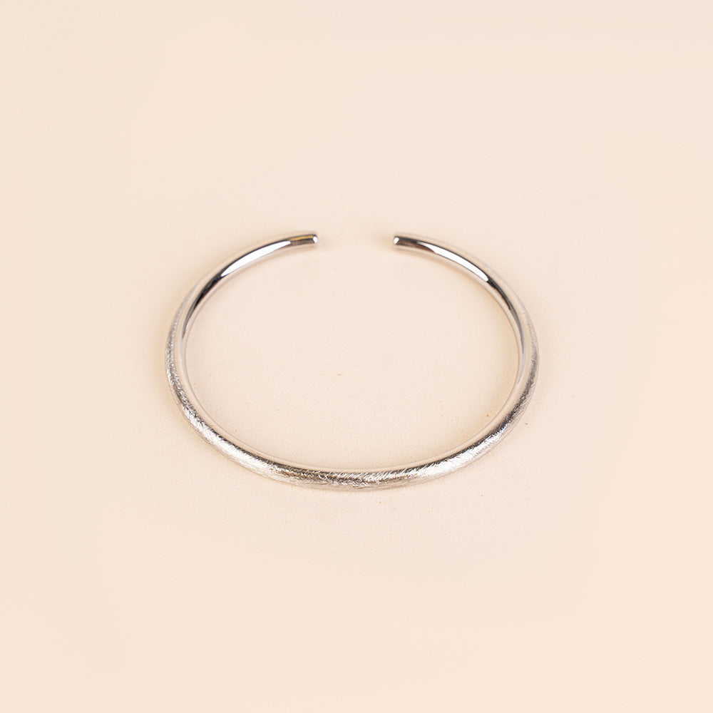 BRACCIALE RIGIDO  GRAFFIATO SATINATO