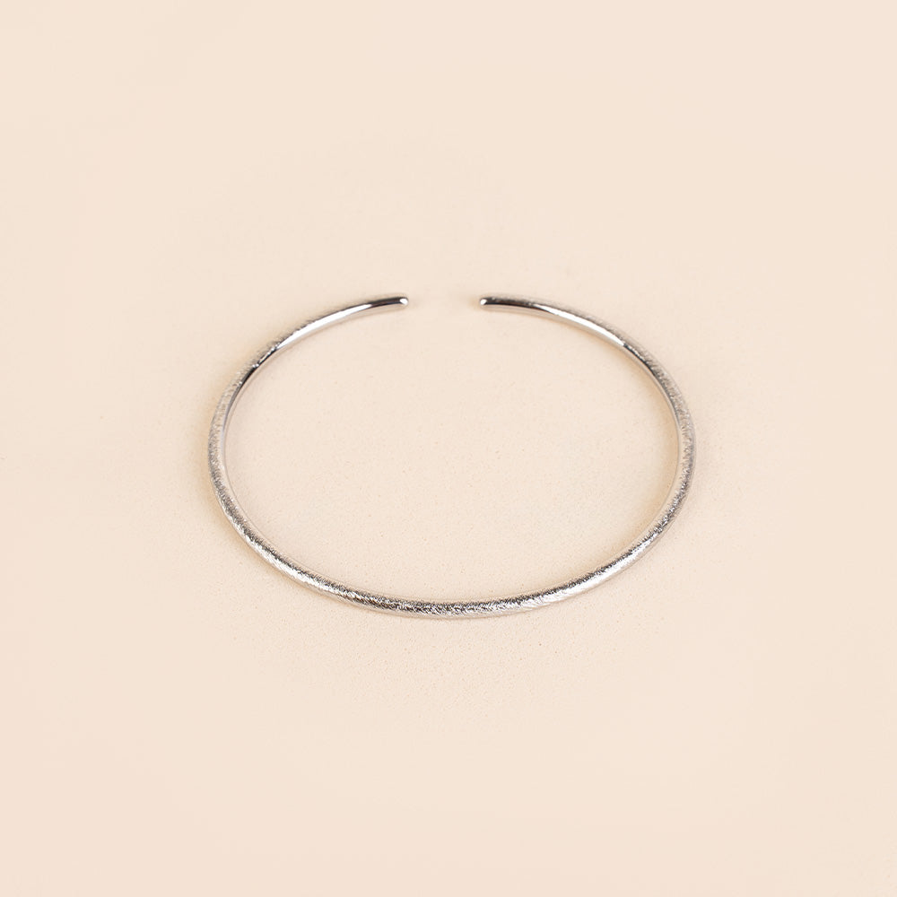 BRACCIALE RIGIDO  GRAFFIATO SATINATO