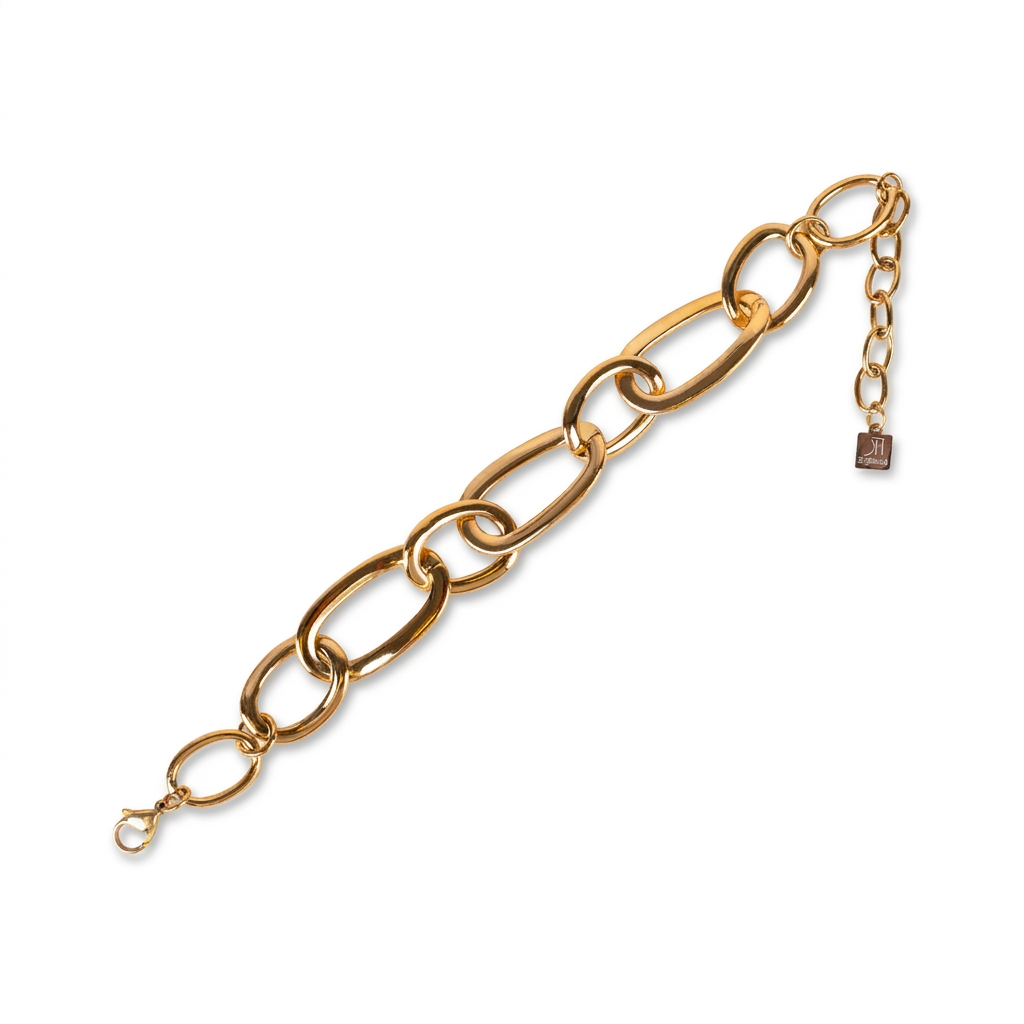 BRACCIALE A CATENA CON MAGLIE ALTERNATE