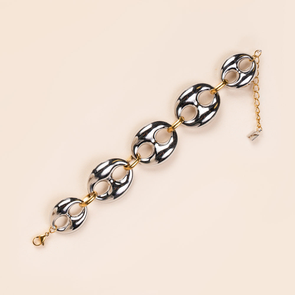 BRACCIALE CON CATENA A MAGLIA MARINA