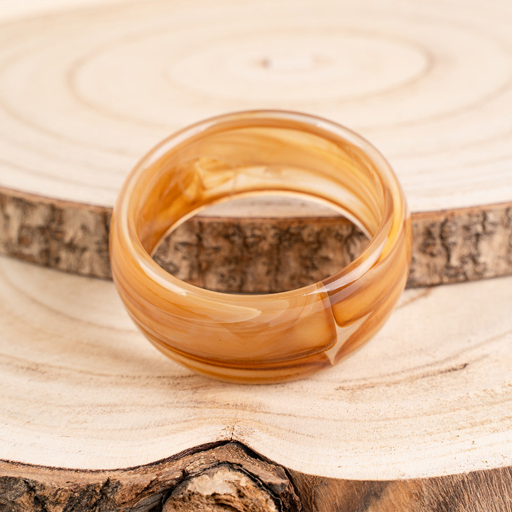 BRACCIALE RIGIDO ALTO IN RESINA SFUMATA