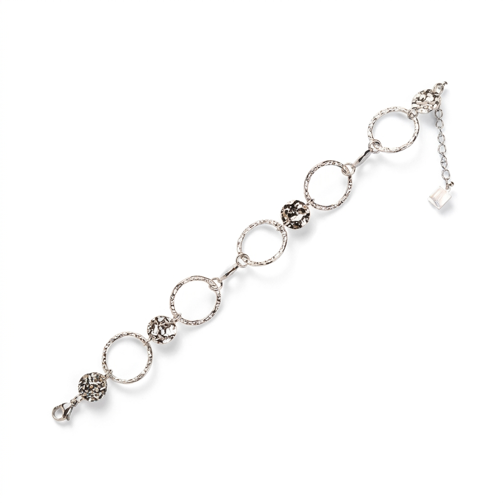 BRACCIALE MORBIDO A CATENA ALLUNGATA CON CHIUSURA A T
