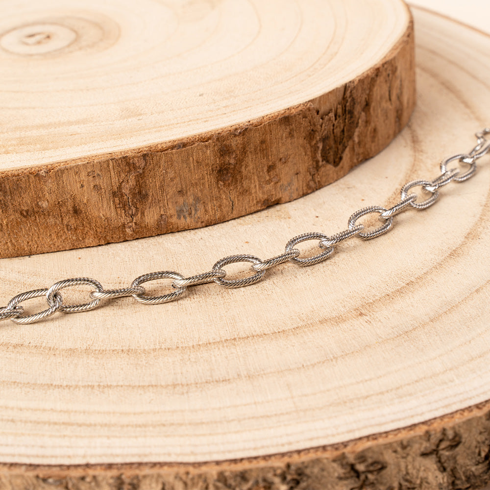 BRACCIALE MORBIDO A CATENA ALLUNGATA CON CHIUSURA A T