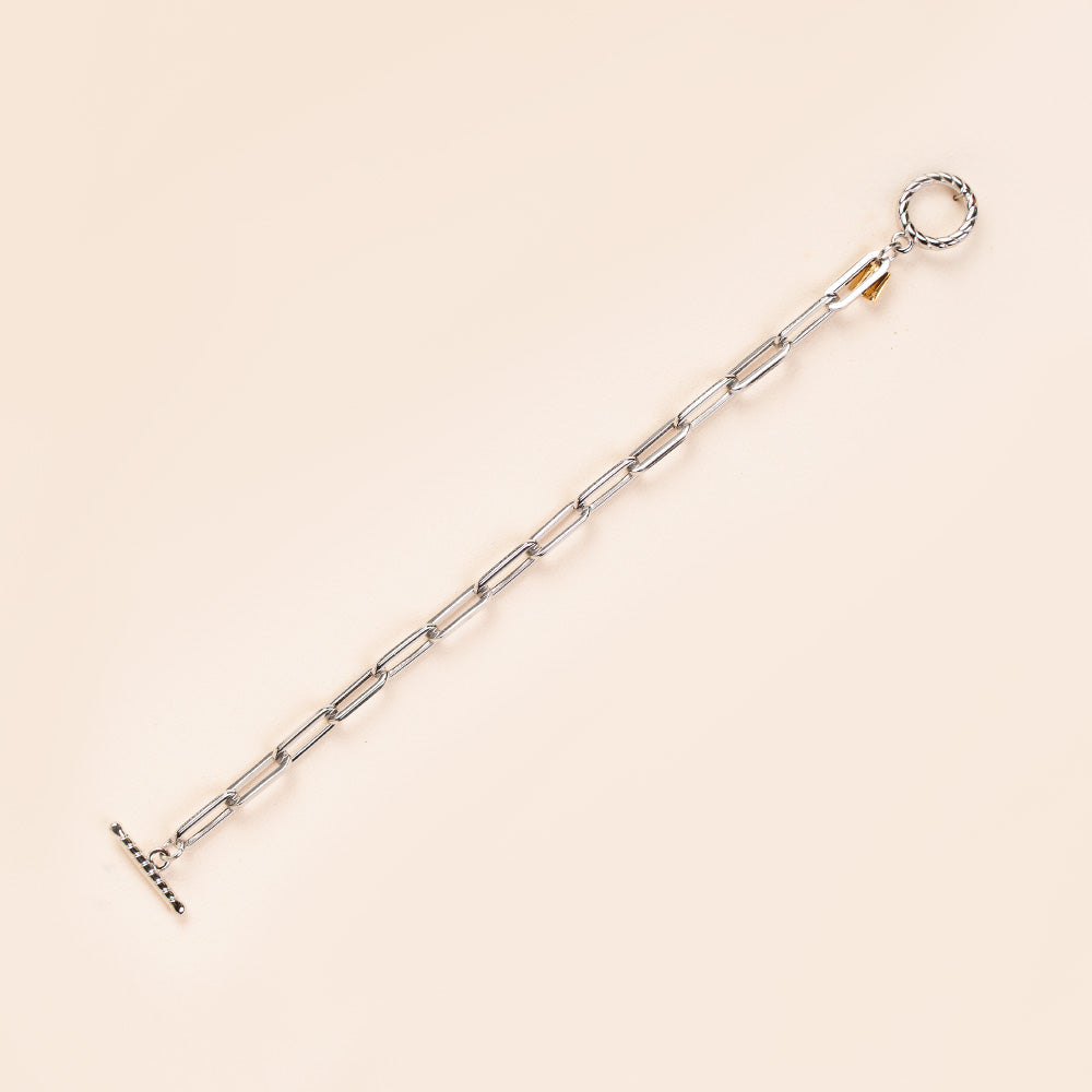 BRACCIALE MORBIDO A CATENA CON CHIUSURA A T