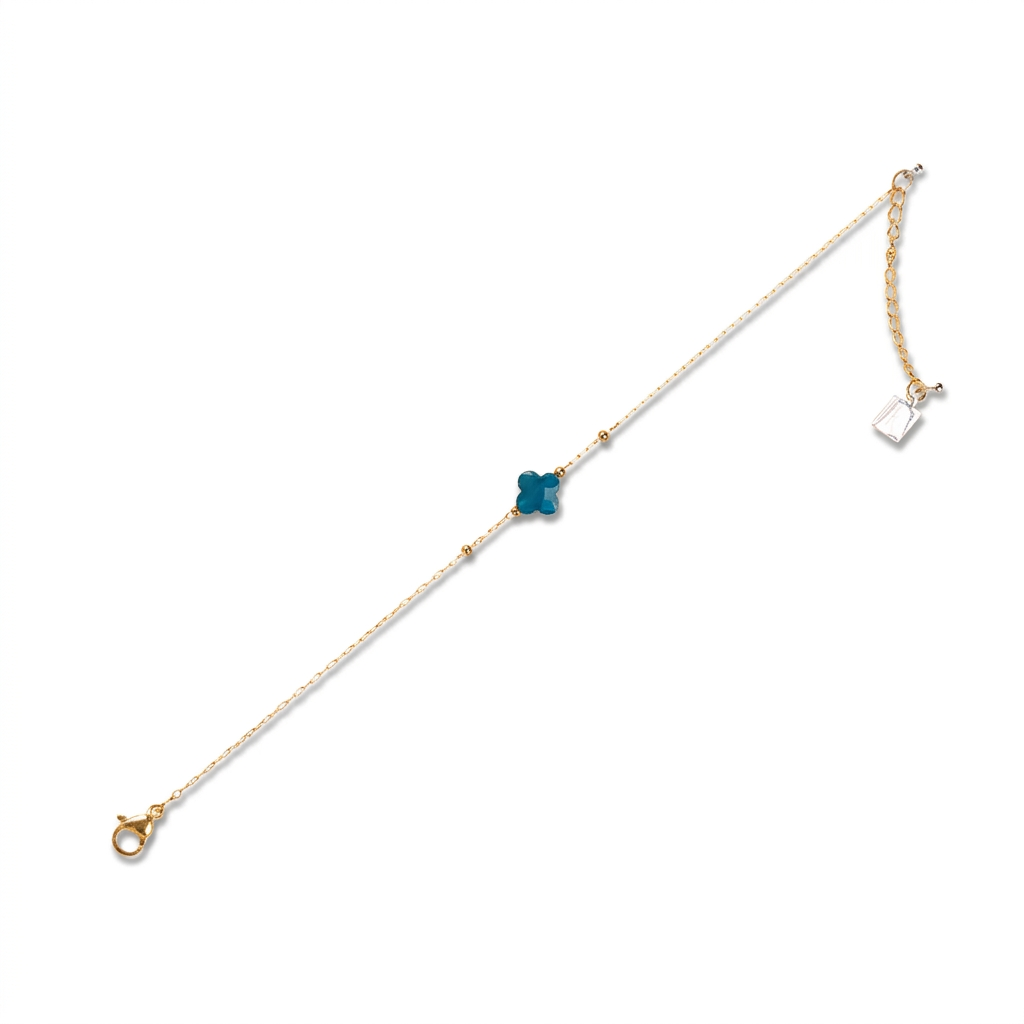 BRACCIALE MORBIDO A CATENA CON FIORE CENTRALE