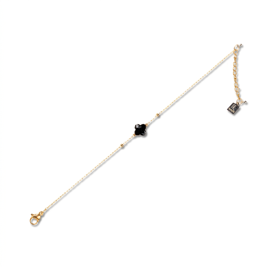 BRACCIALE MORBIDO A CATENA CON FIORE CENTRALE
