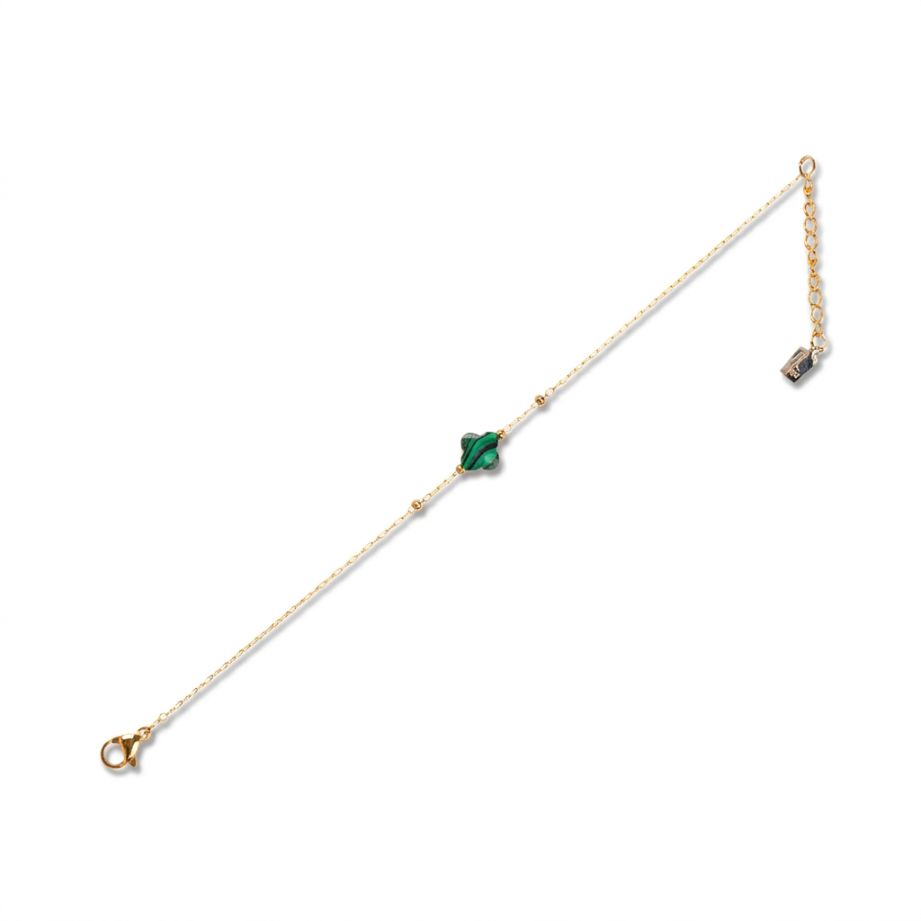 BRACCIALE MORBIDO A CATENA CON FIORE CENTRALE