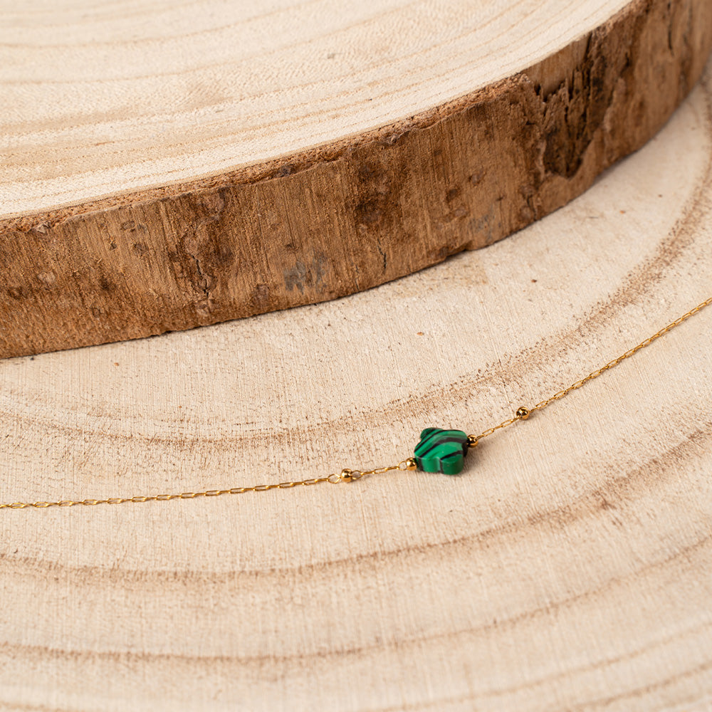 BRACCIALE MORBIDO A CATENA CON FIORE CENTRALE