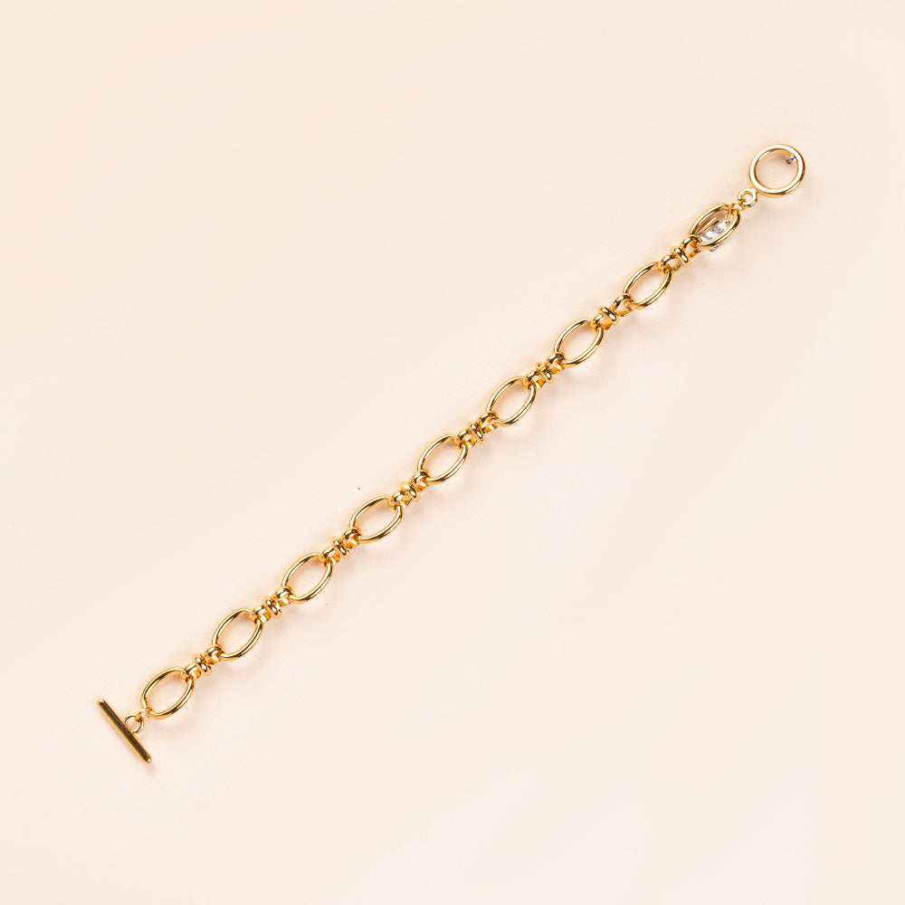 BRACCIALE MORBIDO A CATENA CON CHIUSURA A T