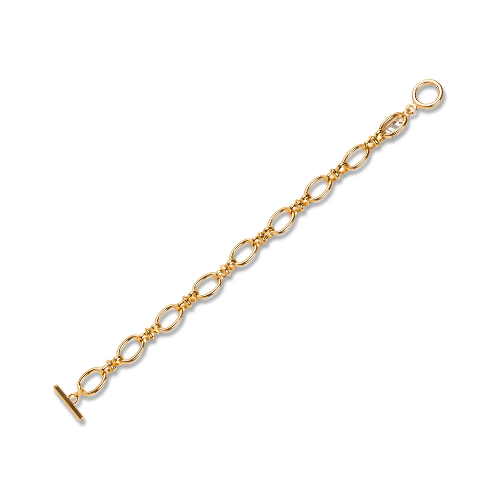 BRACCIALE MORBIDO A CATENA CON CHIUSURA A T