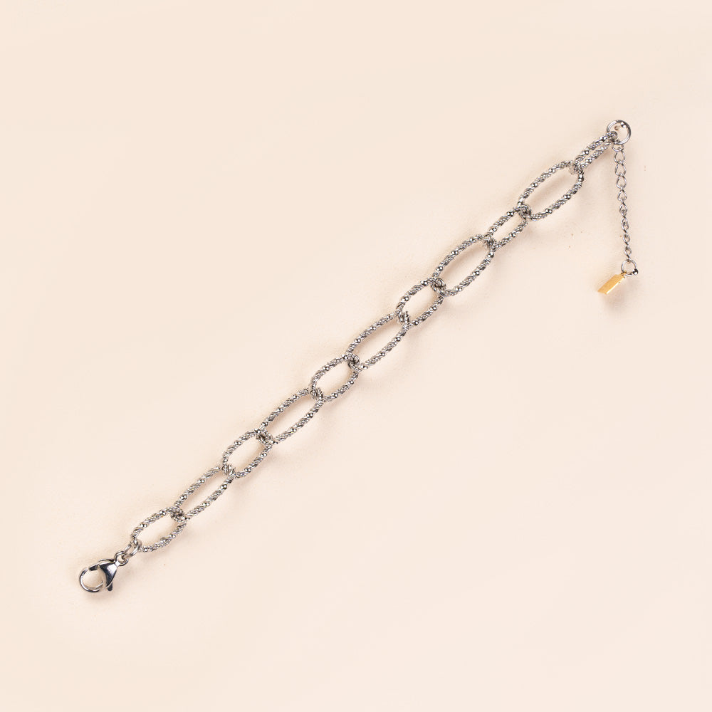 BRACCIALE MORBIDO A CATENA RUVIDA