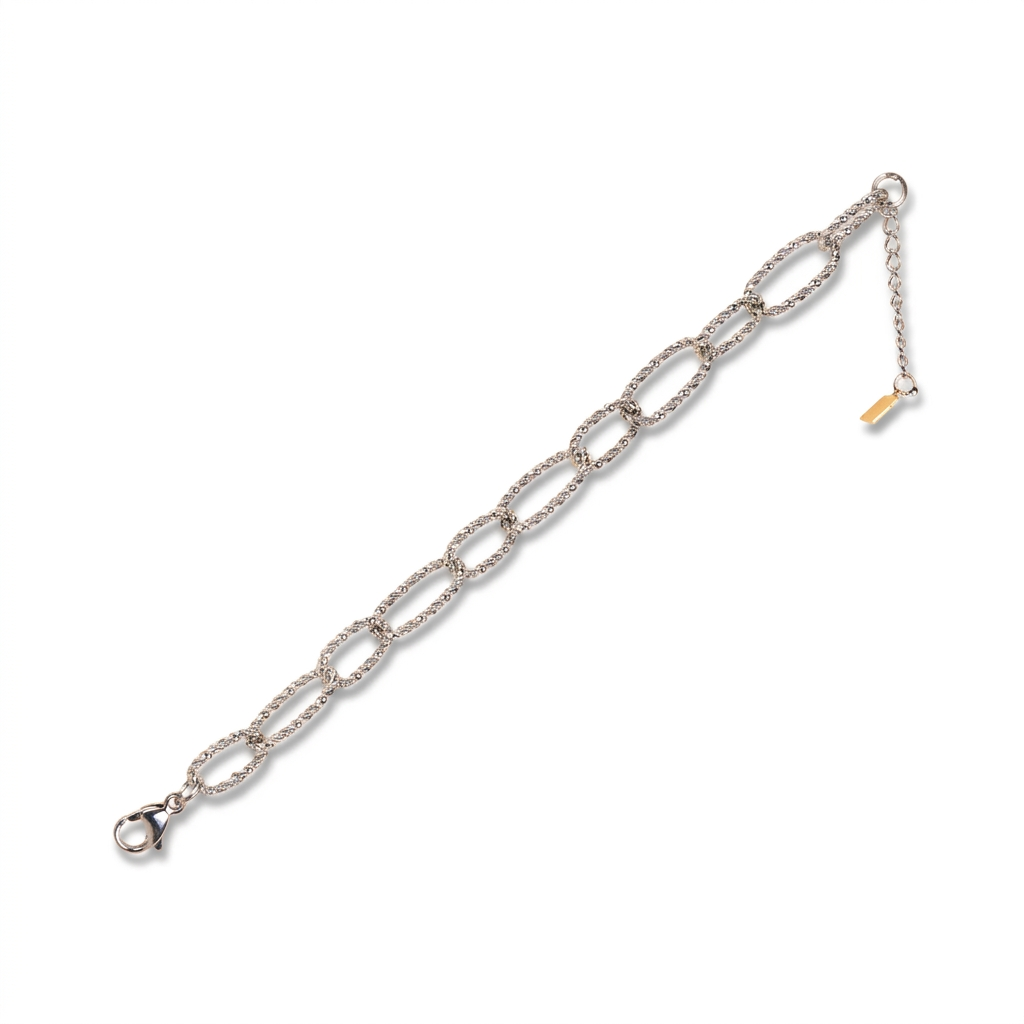BRACCIALE MORBIDO A CATENA RUVIDA