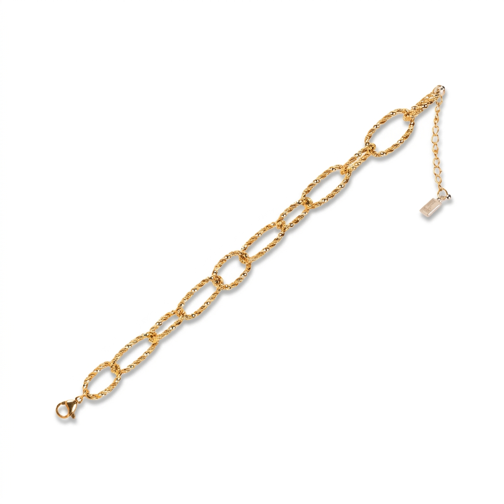 BRACCIALE MORBIDO A CATENA RUVIDA