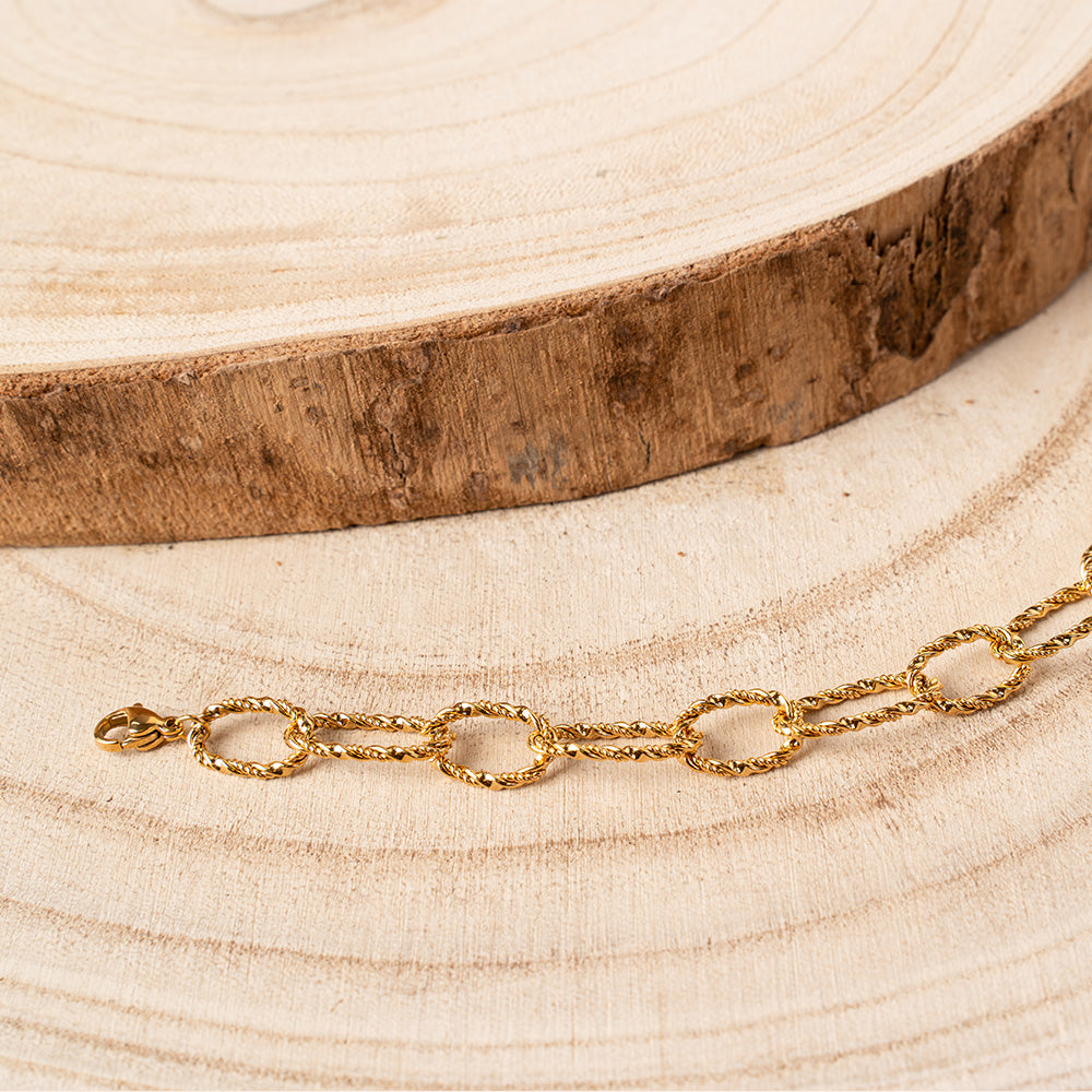 BRACCIALE MORBIDO A CATENA RUVIDA