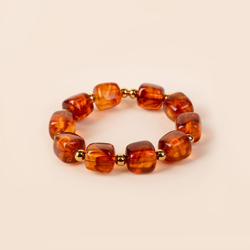 BRACCIALE ELASTICO CON PIETRE QUADRATE