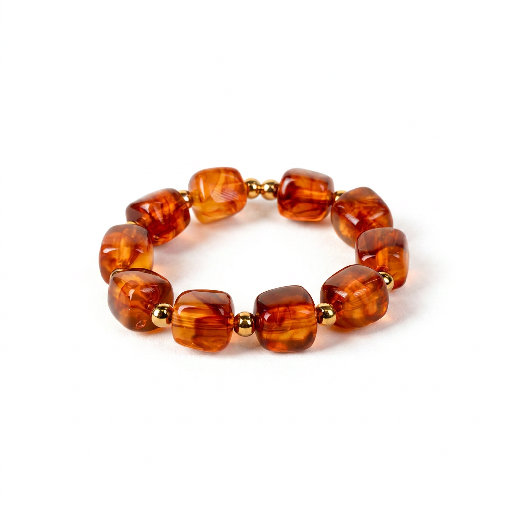BRACCIALE ELASTICO CON PIETRE QUADRATE