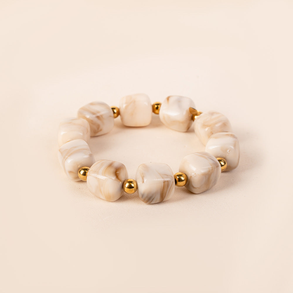 BRACCIALE ELASTICO CON PIETRE QUADRATE