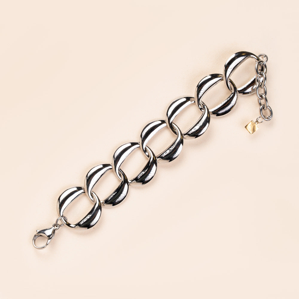BRACCIALE MORBIDO A CATENA OVALE