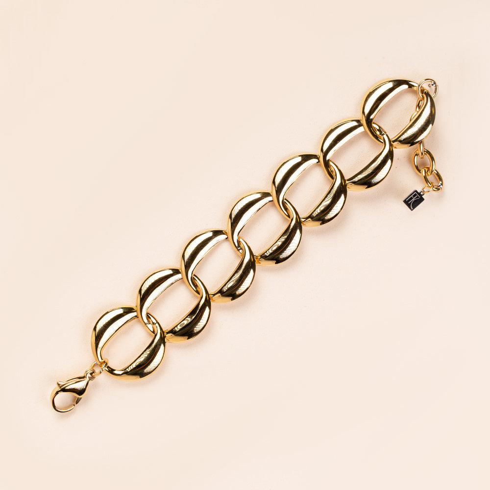 BRACCIALE MORBIDO A CATENA OVALE