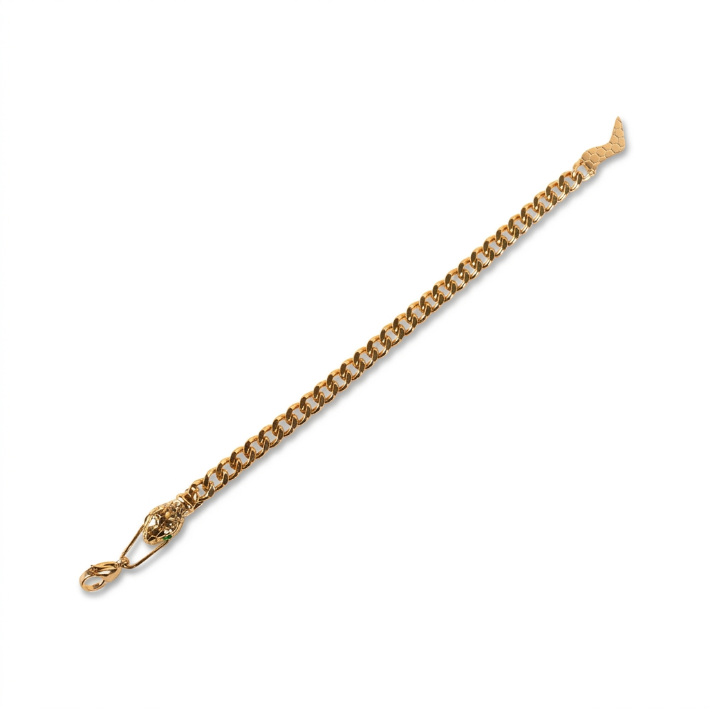 BRACCIALE MORBIDO A CATENA GRUMETTA A SERPENTE