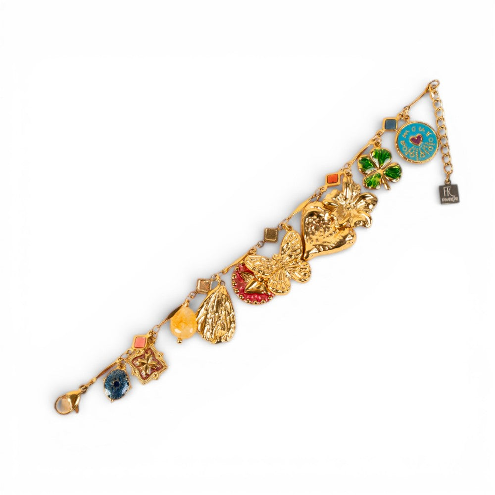 BRACCIALE FINO CON CHARM COLORATI
