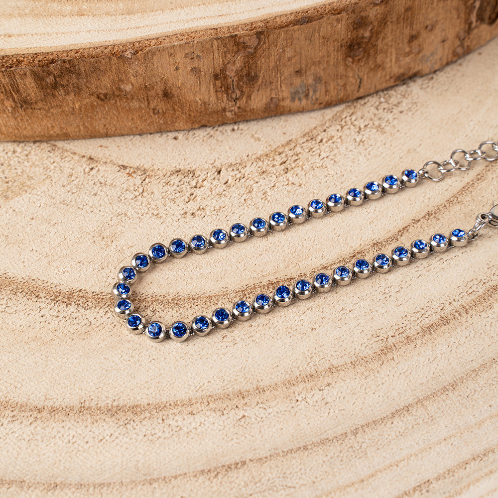 BRACCIALE MODELLO TENNIS CON UNITA' CIRCOLARI