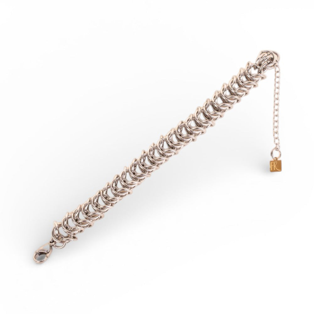 BRACCIALE CON TRAMA A CERCHI INTRECCIATI