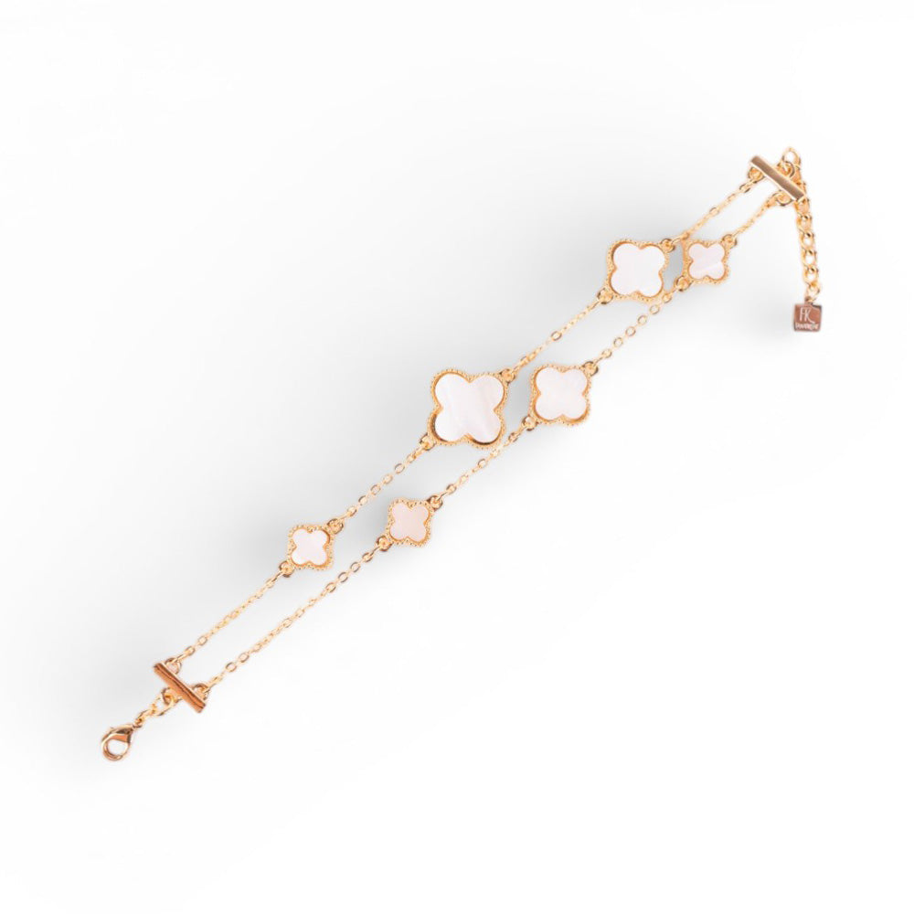 BRACCIALE MULTIFILO CON QUADRIFOGLI