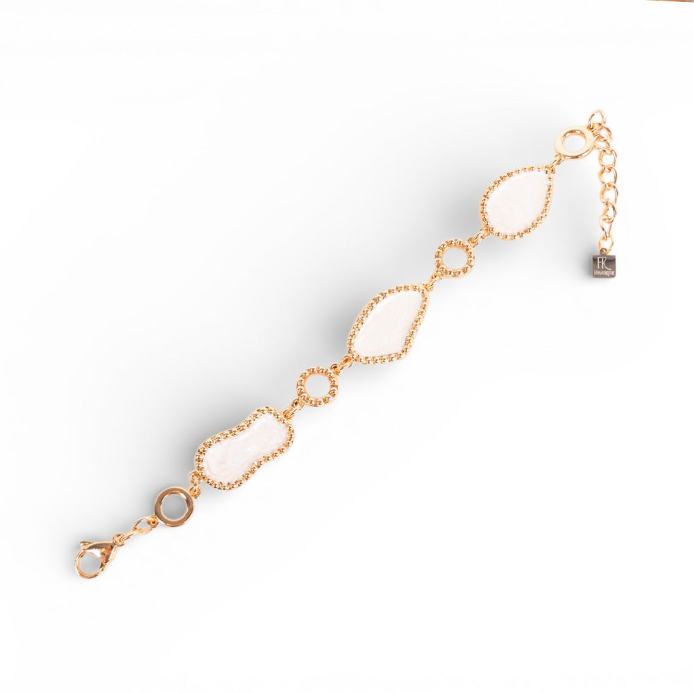 BRACCIALE CON ELEMENTI IN RESINA ASIMMETRICI