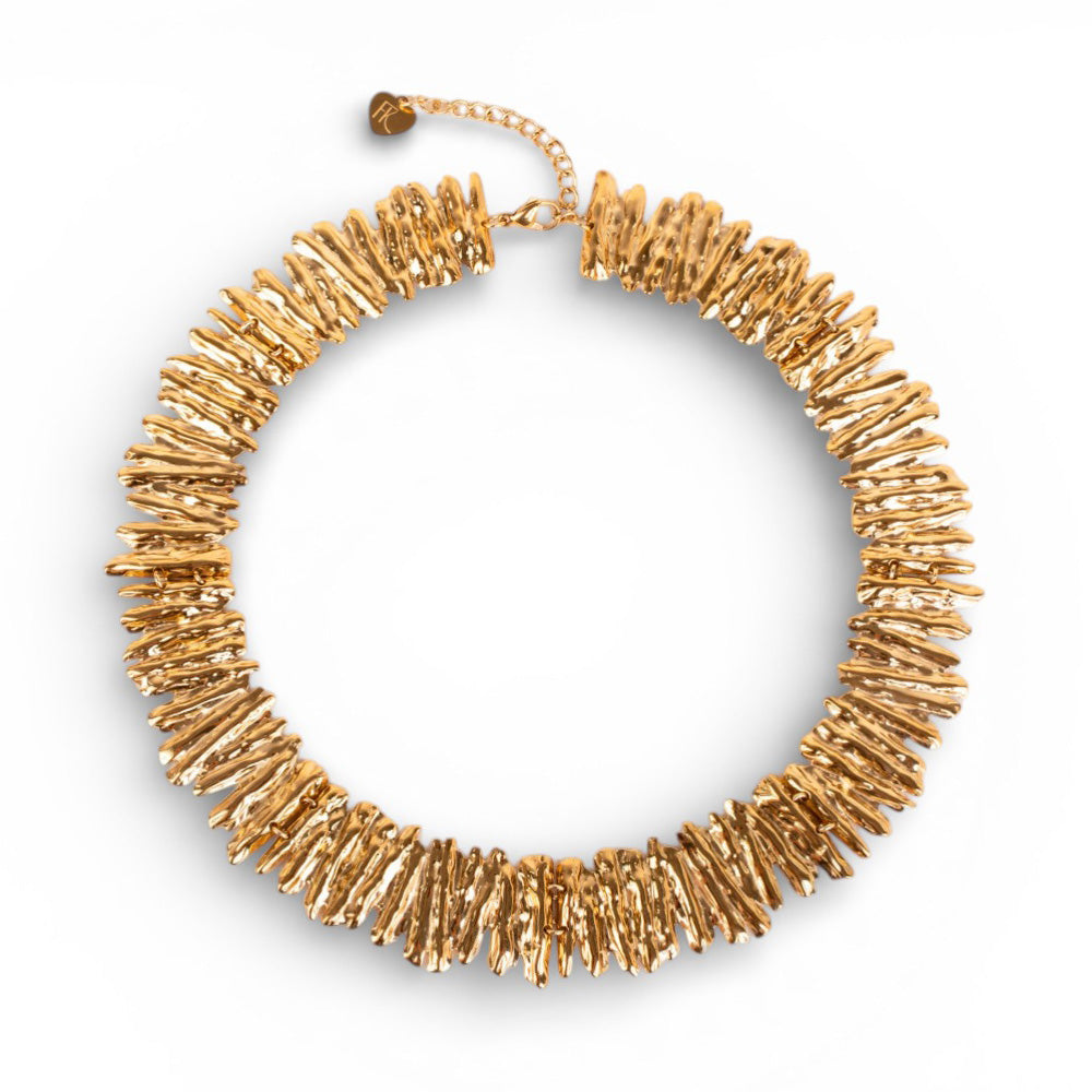 COLLANA A GIROCOLLO CON TRAMA A BASTONCINI