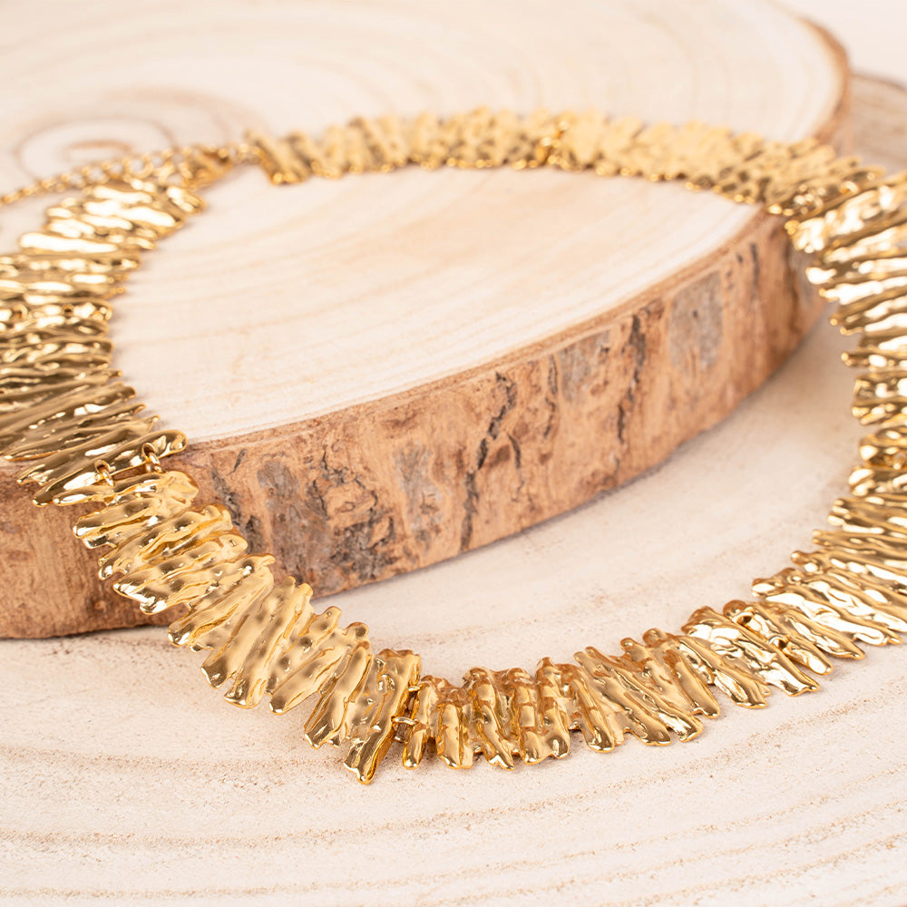 COLLANA A GIROCOLLO CON TRAMA A BASTONCINI