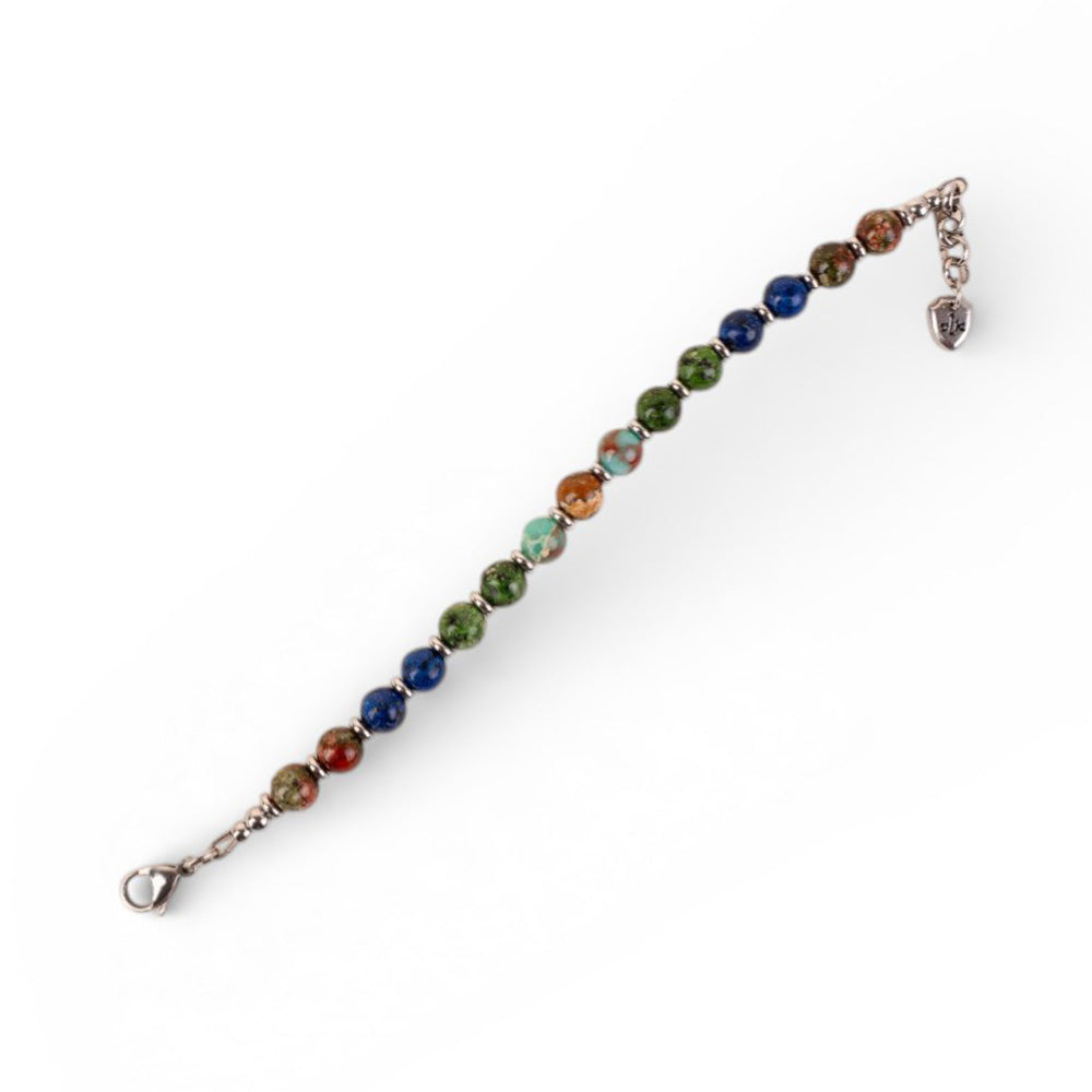 BRACCIALE CON PIETRE DURE COLORATE