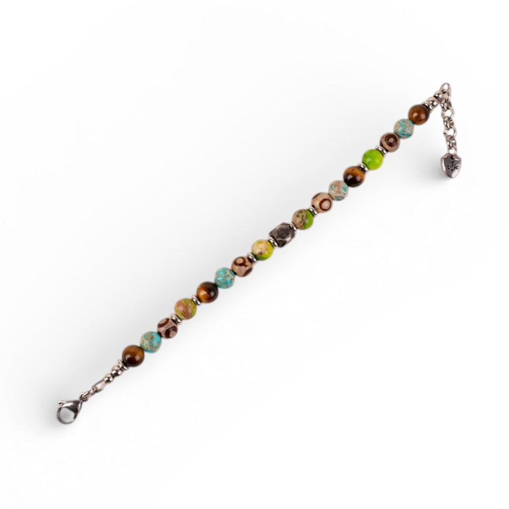 BRACCIALE CON PIETRE DURE COLORATE