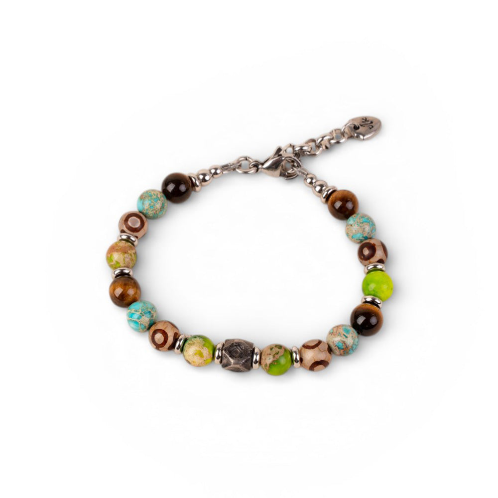 BRACCIALE CON PIETRE DURE COLORATE