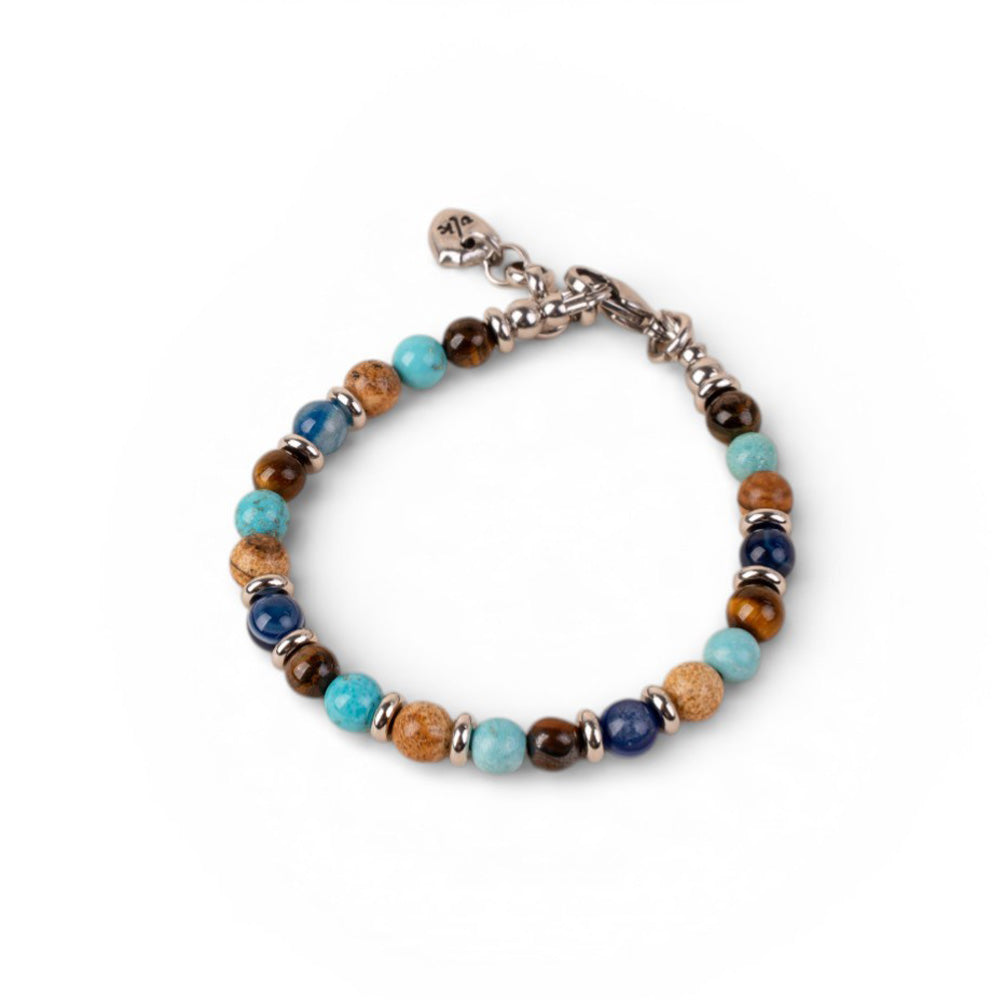 BRACCIALE CON PIETRE DURE COLORATE