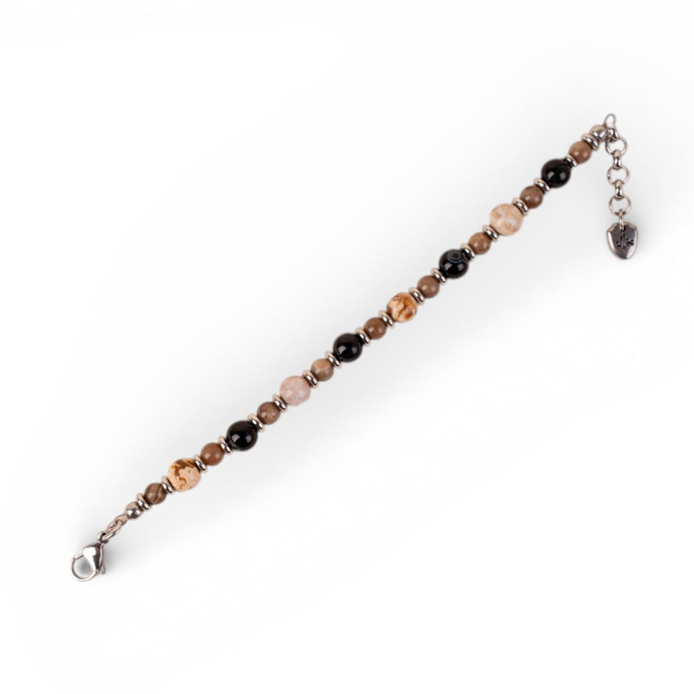 BRACCIALE CON PIETRE DURE COLORATE