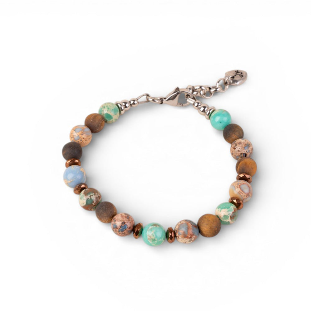 BRACCIALE CON PIETRE DURE COLORATE