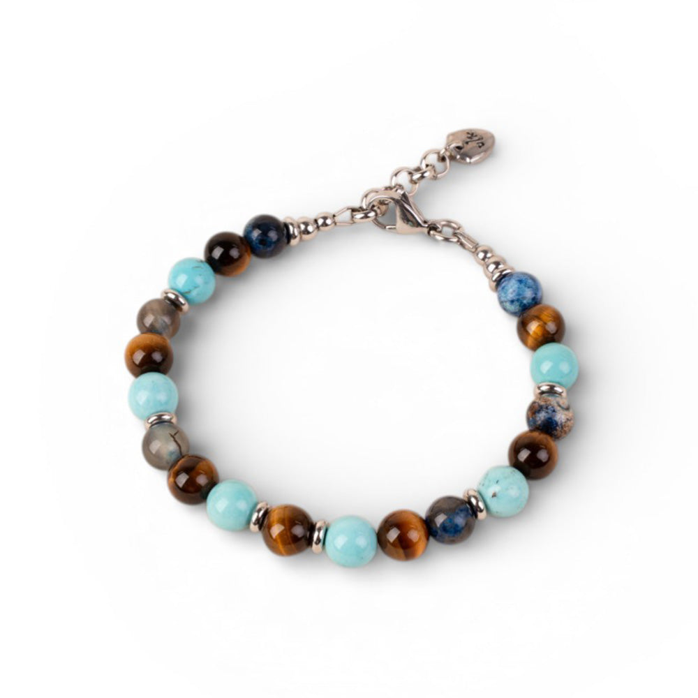 BRACCIALE CON PIETRE DURE COLORATE