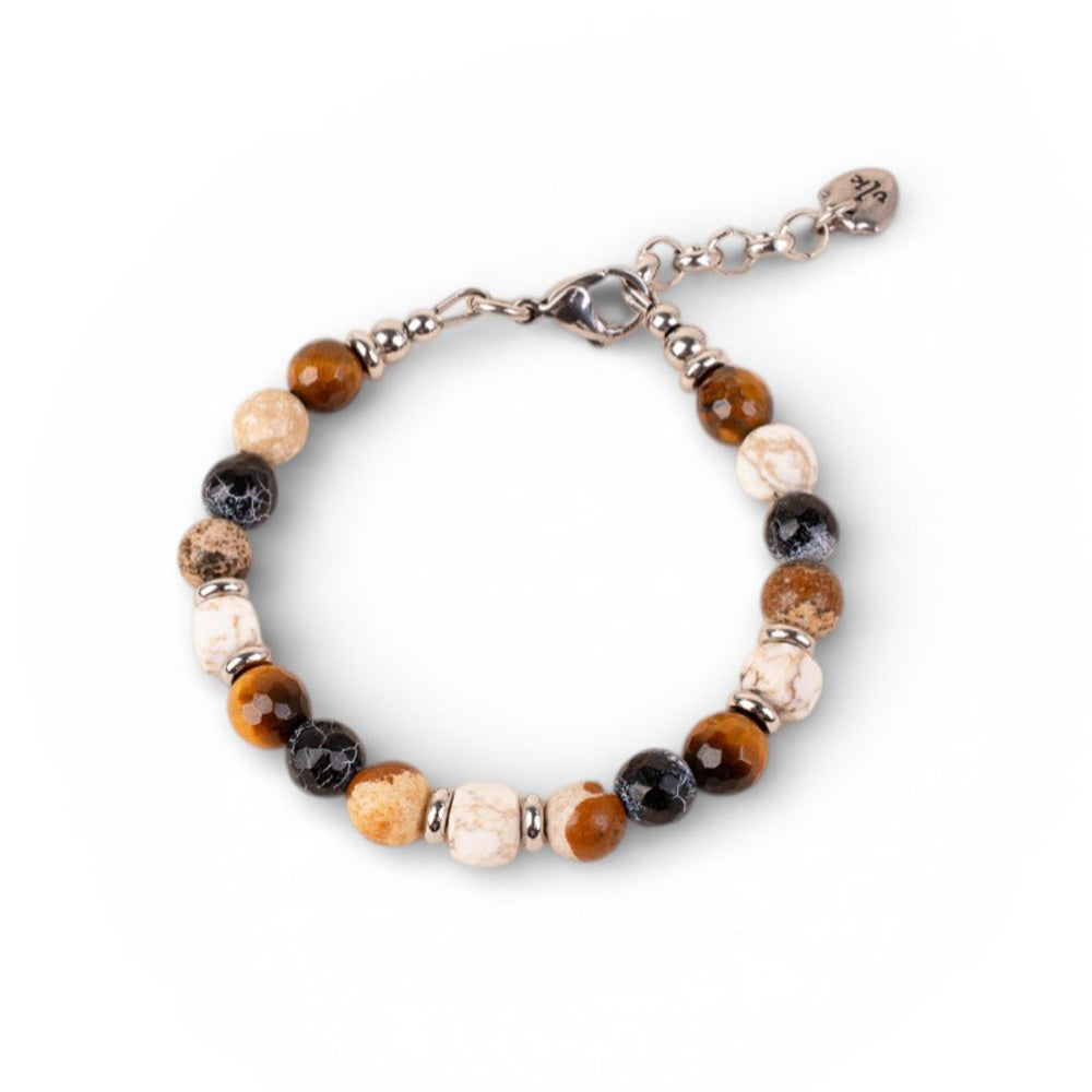 BRACCIALE CON PIETRE DURE COLORATE